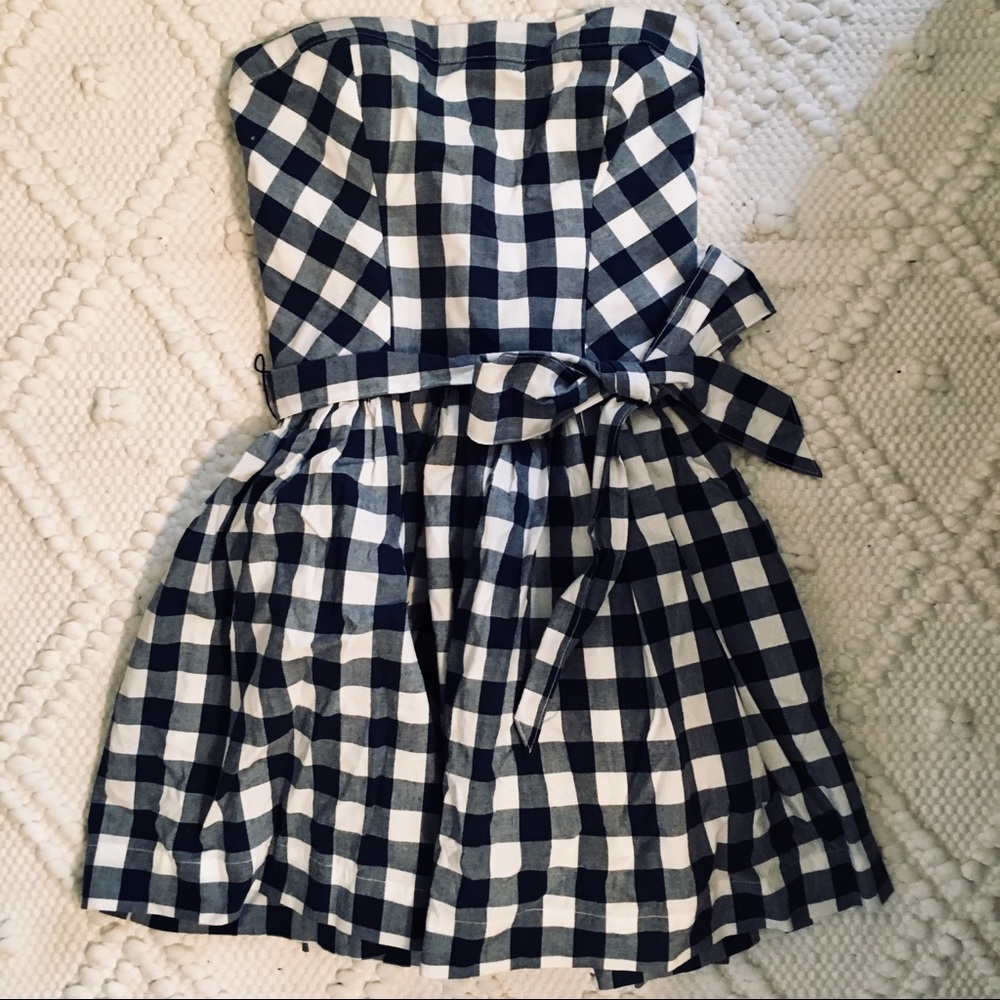 A&F Buffalo Check Gingham Plaid Semi Formal Dress